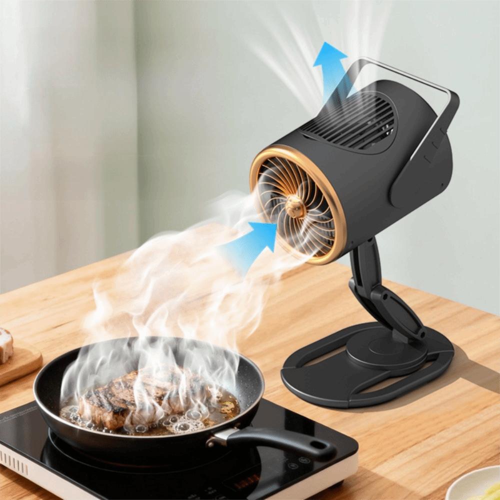 Rotatable Desktop BBQ Exhaust Fan Foldable Countertop Cooker Hood Cooking Exhaust Filter Hotpot