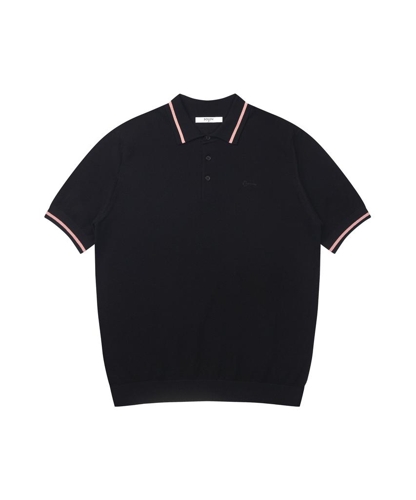SOLEW Polo Knit_Black