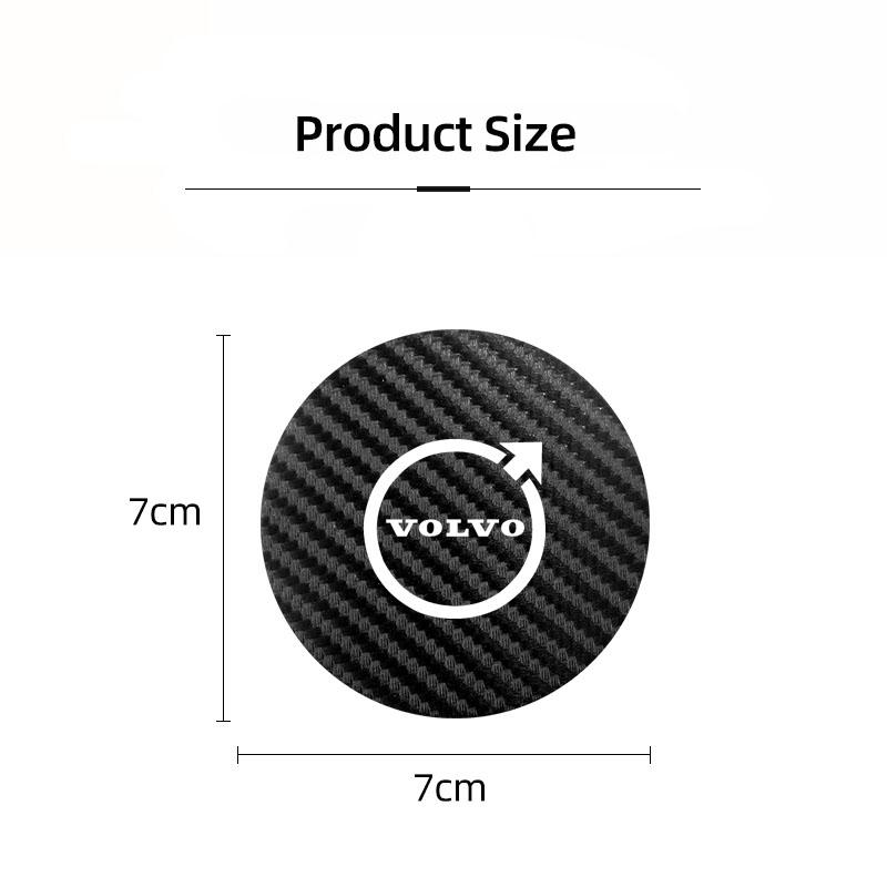 2Pcs Car Leather Coaster Pad Anti-noise Water Cup Mat For Volvo Rdesign XC60 XC40 V60 V70 XC90 V90 V40 EC40 EX40 S80 S60 S90 C70