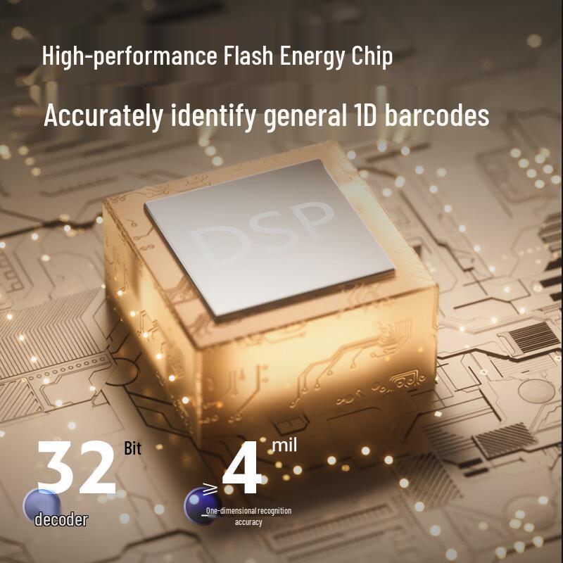 Беспроводной 1D Bluetooth сканер штрих-кодов Deli