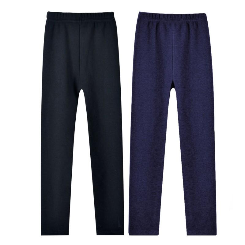 Детские зимние однотонные штаны для маленьких девочек, плюшевые теплые леггинсы, детские леггинсы на флисовой подкладке для девочек от 2 до 13 лет