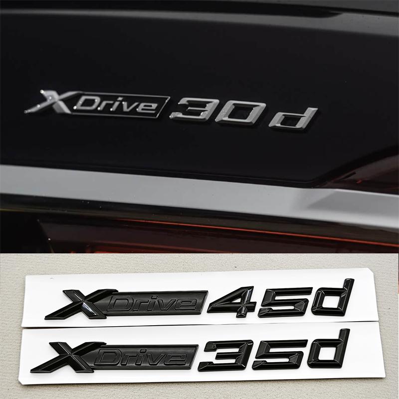 3D ABS Черный Логотип XDrive 30d 35d 40d 45d 50d 55d Шильдик Наклейка на Багажник Крыло Бок Для BMW X3 X5 X6 X7 F25 F15 G01 G05 tv2