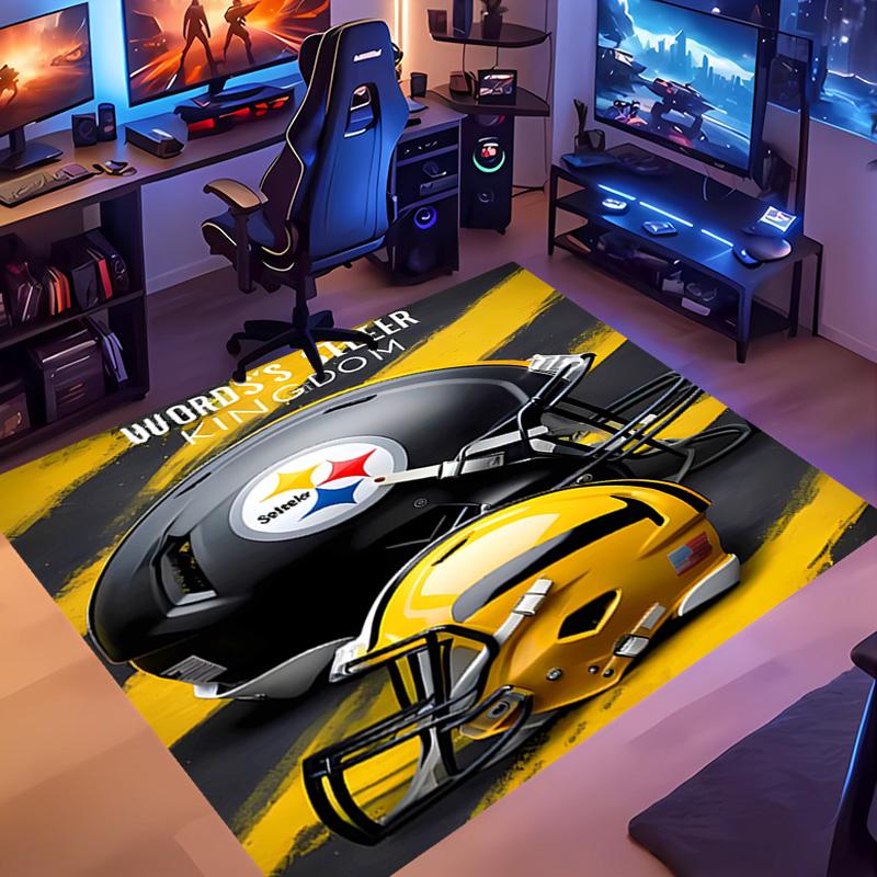 1pc Pittsburgh Steelers Entrance Mat, Non-Slip Mat Area Rug,Room Decor, Outdoor Decor, Kitchen Rug,Doormat - Machine Washable, Easy to Clean