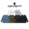 carhartt Осенне-зимняя толстовка с капюшоном из высококачественного хлопка свободного кроя с бархатной вышивкой и круглым вырезом для мужчин и женщин