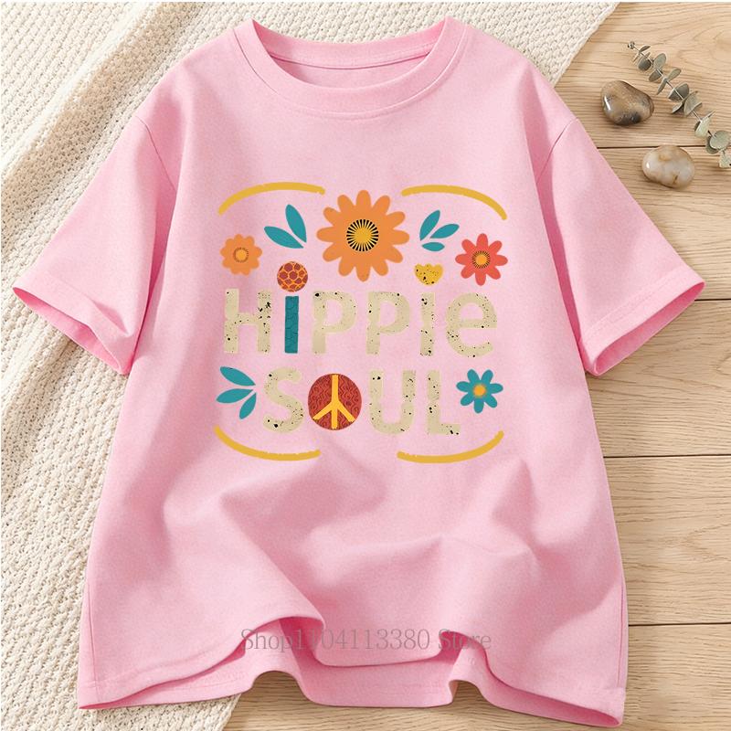Hippie Soul Graphic Print Tshirts Women Unisex Summer Casual Fashion Streetwear Tops Oversize ONeck Short Sleeve Tshirts