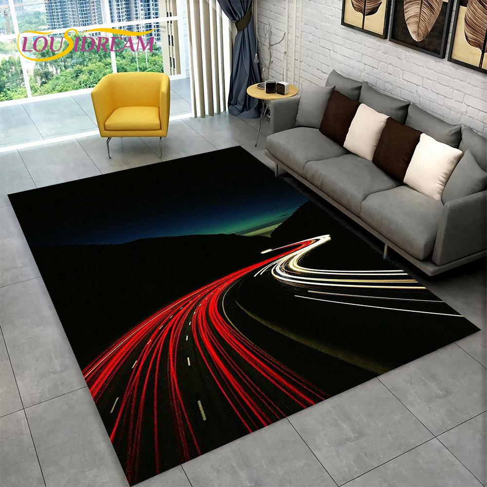 Коврик для гоночных спортивных автомобилей, большой, ковер для дома, гостиной, спальни, дивана, коврика для двери, детский нескользящий коврик для кухни