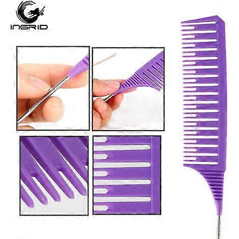 Ingrid Hair Styling Combs Tail Comb Set Coloring Dyeing Comb Salon Tool Sectioning Highlighting Weaving Cutting Comb for Hairdressing, Style 1