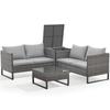 Patio Furniture Sets London Rattan 4 Pc Outdoor Furniture Setting Seater Lounge Chairs Coffee Table And Storage Box For Outdoors Garden Patio Grey