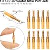 40PCS Carburetor Main Jet Slow Pilot Jet Kit Include 30pcs Main Jets and 10pcs Slow Pilot Jet for PWK Keihin OKO CVK Crab
