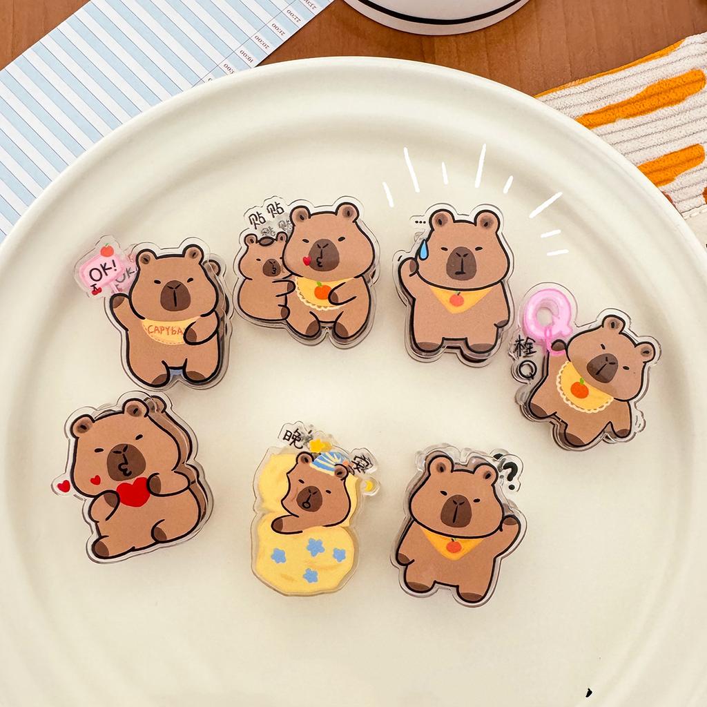 Creative Cute Paper Clip Lovely Binding Sealing Clamp Photo Clip Capybara Acrylic Clip Student