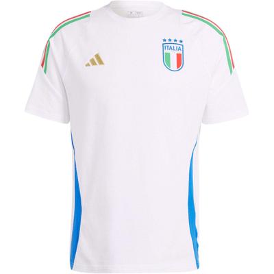 adidas Tiro 24 Италия Tiro 24 хлопковая повседневная спортивная футболка с круглым вырезом и коротким рукавом для мужчин, белые IQ2175
