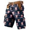 Мужские рабочие шорты с принтом Дня независимости и несколькими карманами