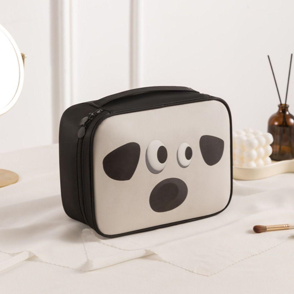 Single/Double Layer Cartoon Pattern Makeup Bag Large Capacity Women's Cosmetics Handbag  Home