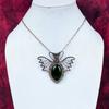 Green Fire Labradorite Pendant Copper Wire Wrapped Jewelry Butterfly Pendant