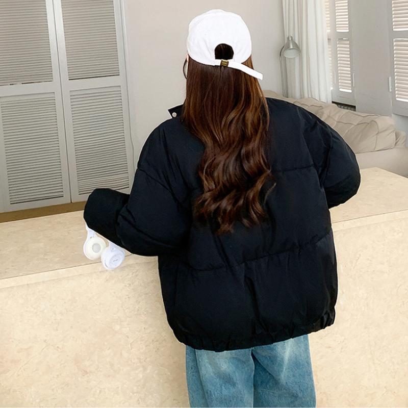 Новая зимняя пуховая хлопковая куртка, женская свободная стеганая куртка на молнии, женская однотонная утолщенная теплая парка-пуховик, куртки