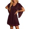 Women's Fashion Long Casual Dress With Irregular Sleeves In Solid Color Sequins