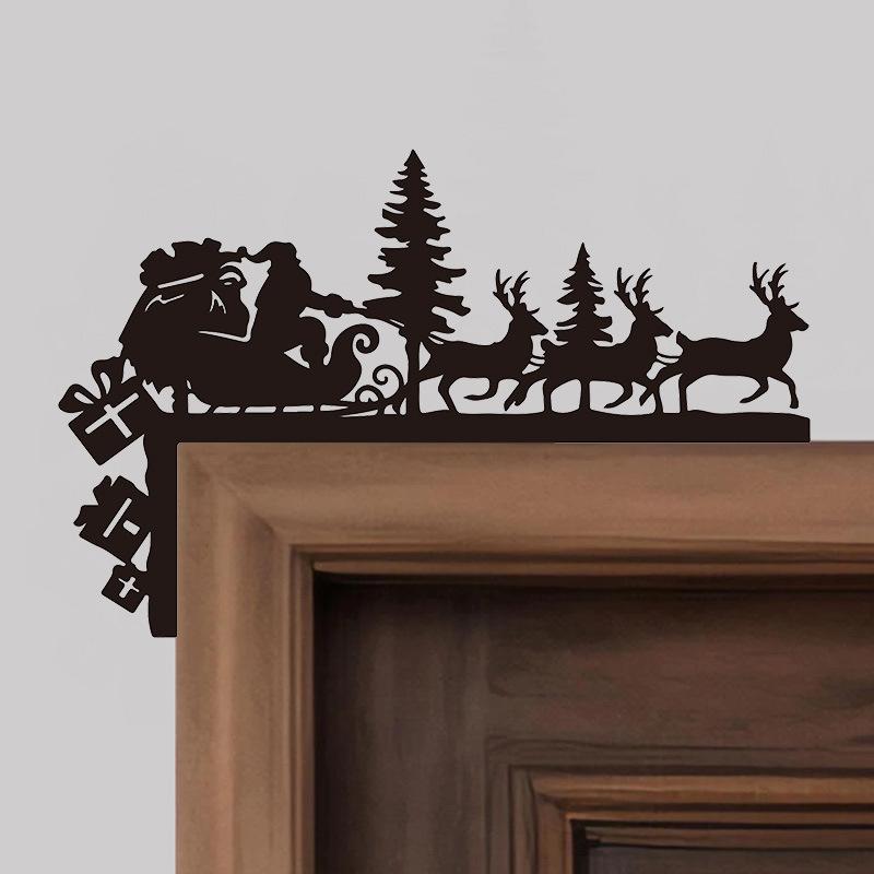 Новая рождественская атмосфера наклейка для украшения перемычки самоклеящаяся наклейка на дверь/стену для вечеринки наклейка на выключатель с лосем