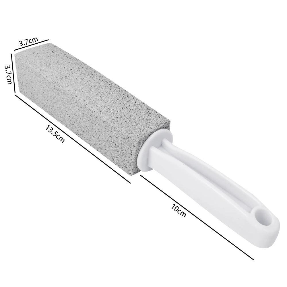 Toilet Cleaning Brush Pumice Stone with Handle Bathroom Seat Limescale Rust Stain Dirt Removal Wand Kichten Sink Tile Stick Tool