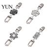 Rhinestone Collar Brooches 4Pcs Vintage Sweater Clips for Women Girls, Retro Floral Cardigan Clips, Elegant Scarf Clasps Metal Clothing Brooch