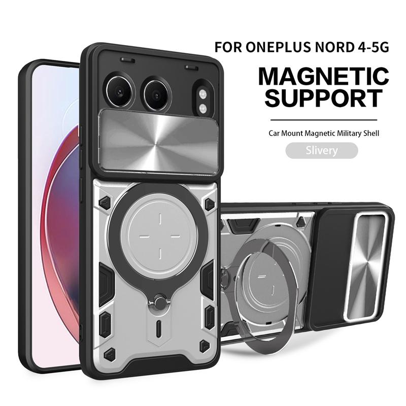 Чехол для OnePlus Nord 4 5G с кольцом-держателем для защиты камеры, бронированный чехол для телефона для One Plus Nord4 1+Nord 4 2024 CPH2663 6.74" Задняя крышка