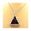 Pierres et Minéraux. Collier Rubis brut. Modèle triangle.