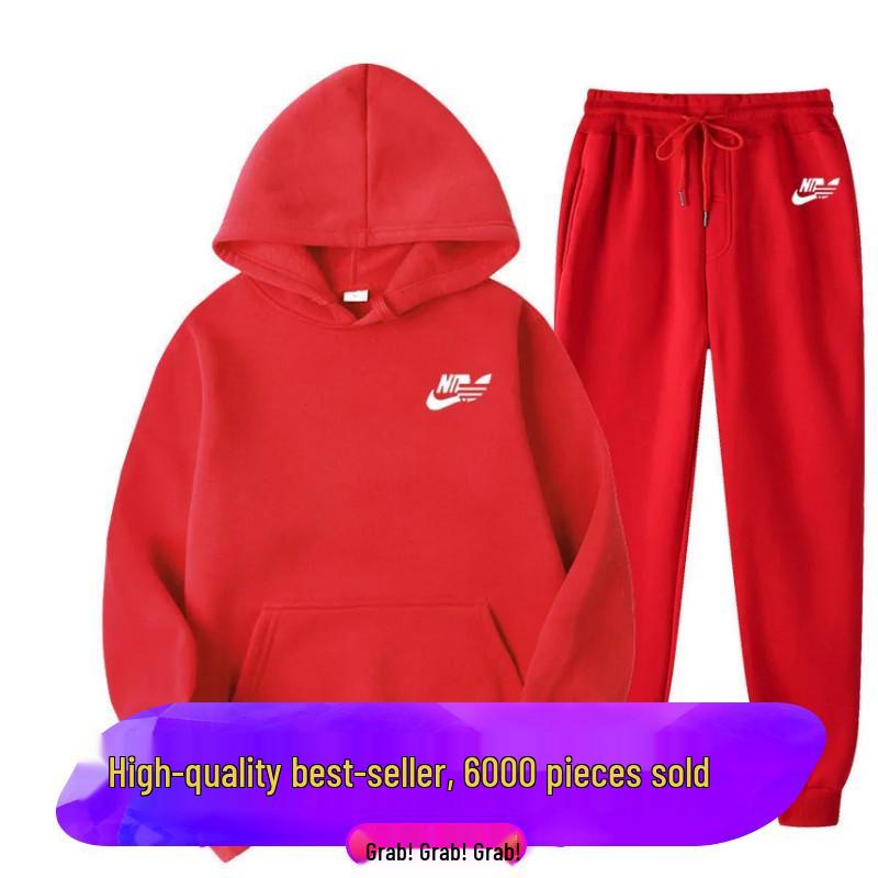 Унисекс Зимний Комплект: Худи и Штаны с Лоскутным Дизайном - Модный, Повседневный, С Плюшевой Подкладкой