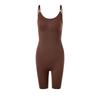 Women's Seamless Full Body Shapewear Bodysuit, Tummy Control Mid Thigh Shaper with Adjustable Straps, Plus Size Slimming Bodysuit for Daily Wear