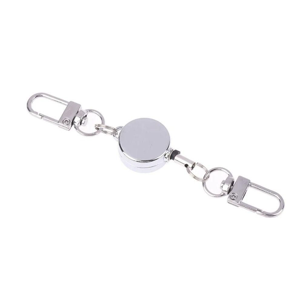 Metal Easy-to-pull Buckle Rope Elastic Elastic Keychain New Retractable Key Ring Doctors/Nurses