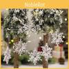 6pc Exquisite Clear Acrylic Snowflake Tree Ornaments For Stylish Christmas Decor