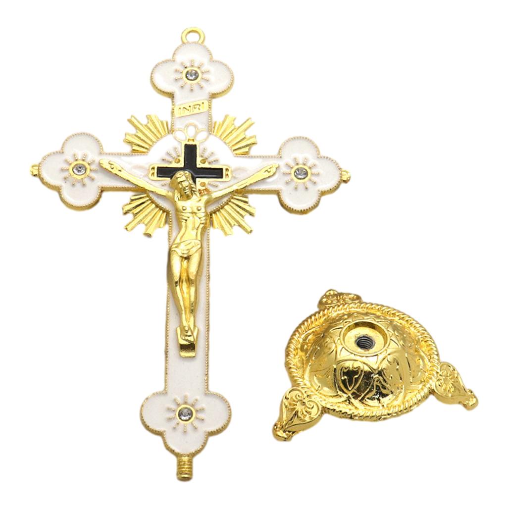 Christian Catholic Cross Decoration Ornament Catholic Symbol Statue Crucifix Pendant Desktop Decoration