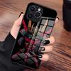Чехол для телефона Самурайская маска Для iPhone 17 Pro Max 15 Pro 16 14 Plus 12 13 Mini 11 Pro Ударопрочная стеклянная крышка