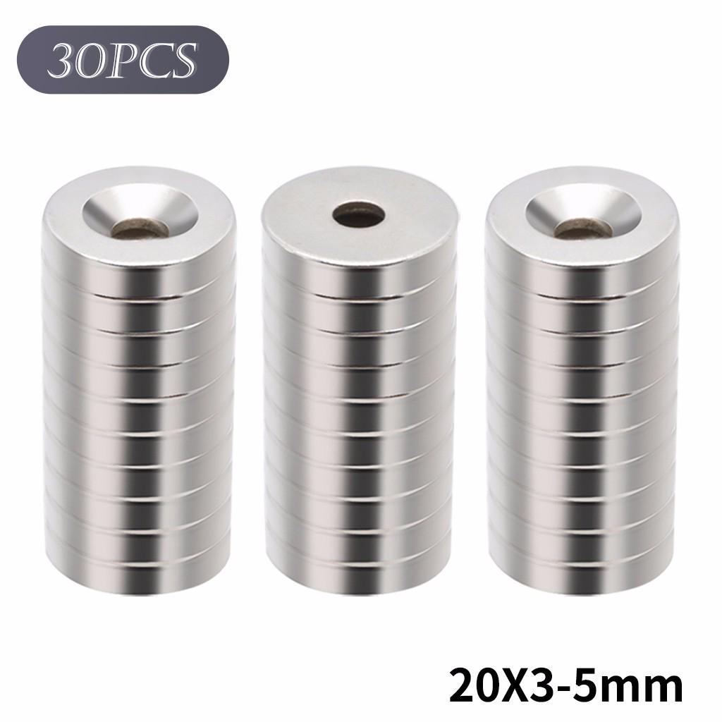 Неодимовые редкоземельные кольцевые магниты с потайной головкой N48 3/4 x 1/8 дюйма (50 шт.)