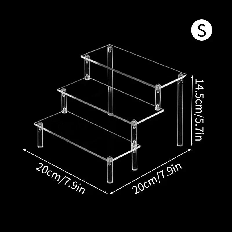 Акриловая подставка для макияжа, прозрачная витрина для духов, кукол, ювелирных изделий, модель кекса, органайзер, полка, домашний декор, аксессуар для хранения