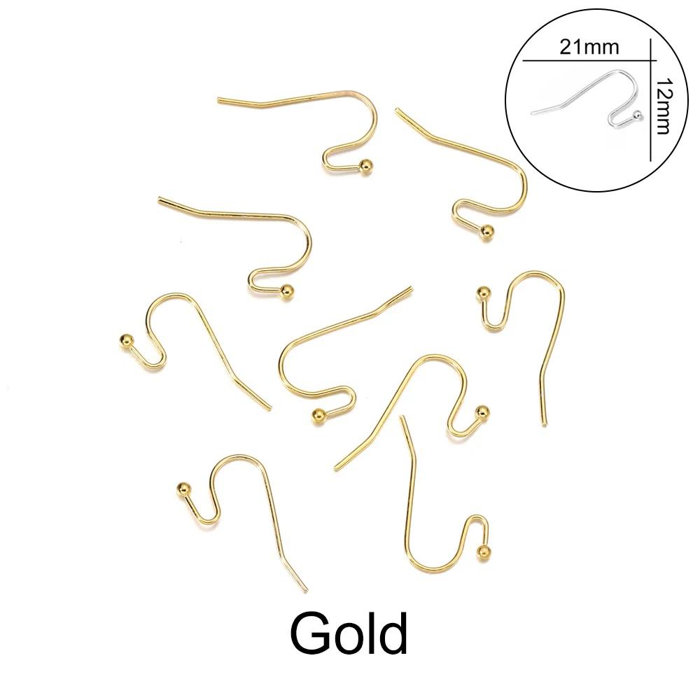 100pcs/lot 20*17mm 10 Color Iron Bead Charms Earring Wires With Ear Hook Earrings Clasp Findings Supplies For Jewelry Making DIY