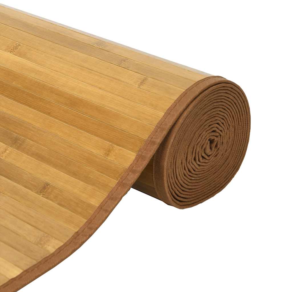 Square Natural Bamboo Rug 100 x 100 cm