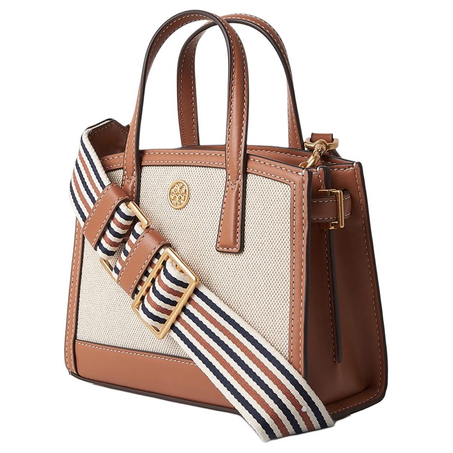 Tory Burch Walker Printed Leather Mini Shoulder Crossbody Bag Women bags Beige Orange 79409-200