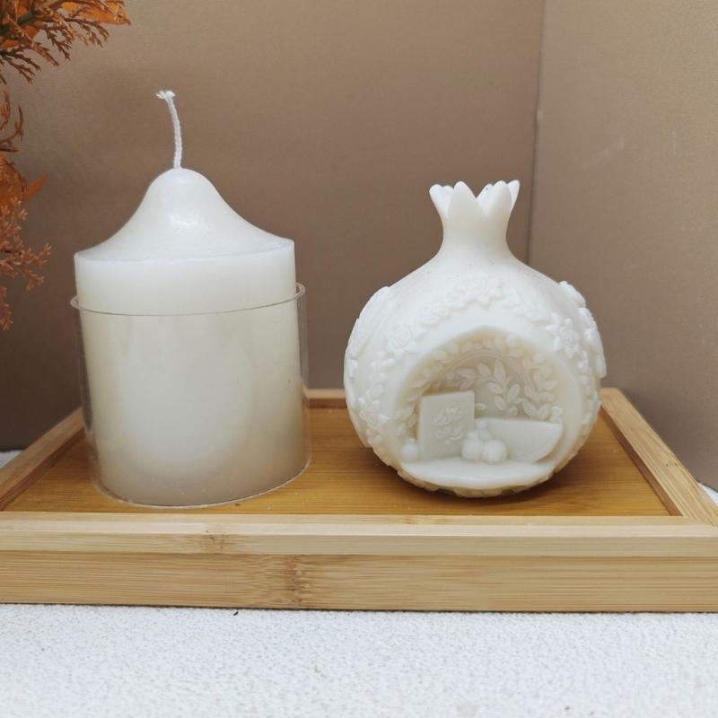 Pomegranate Silicone Molds Heat Resistant Fruit Silicone Candle Mould for Resin Casting Making Candle Soap Chocolate