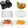 Air Fryer Rack Double Basket Air Fryers Stainless Steel Grill Holder Air Fryer Accessories Cooking Rack Toast Rack For Oven