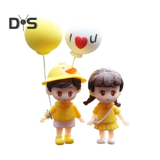 Украшения для автомобиля, милые фигурки пар из мультфильмов, воздушные шары, украшения для приборной панели автомобиля, украшения для домашнего офиса автомобиля