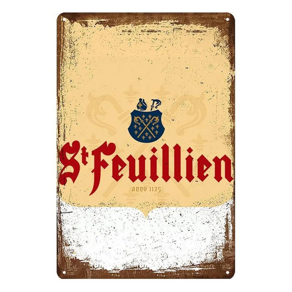 Vintage Rum Chouffe Metal Signs Plaque Plate Retro Wall Art Posters for Man Cave Bar Pub Clubs Cafe Iron Painting Decoration