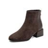 Fashionable Suede Women's Boots  Winter New Women's Boots Versatile Chelsea Boots With Thick Heels  Plush Short Boots