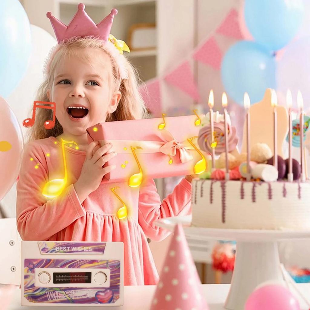 Записываемая кассетная лента, Подарок на День святого Валентина — 60-секундный диктофон, Идеально подходит для годовщин и дней рождения