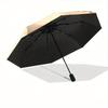 1pc Cute Little Cat Pattern Automatic 3-Fold Umbrella, 8 Steel Frames, High-Value Folding Umbrella, Suitable for Office, Travel and Outdoor Adven