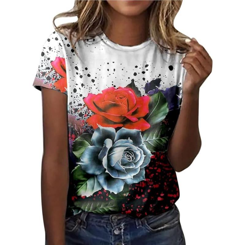 Women's 3D T-Shirt Butterfly Graphic Print Summer Short Sleeve Casual Tops Street Fashion O Neck T-Shirt Oversized Female Clothing