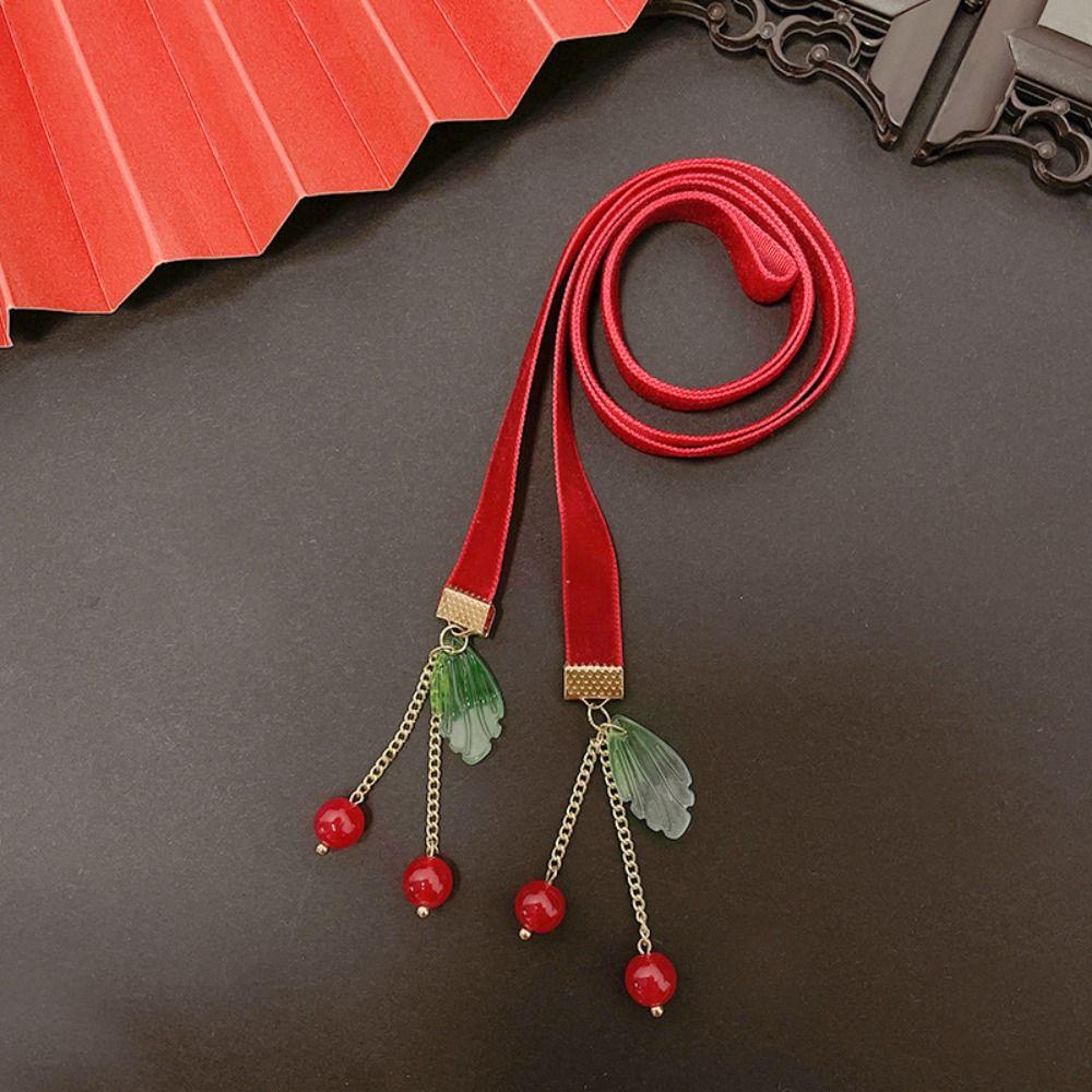 Китайский стиль плетеные волосы веревка головной убор ханьфу девушка DIY конский хвост милый новогоднее украшение для волос