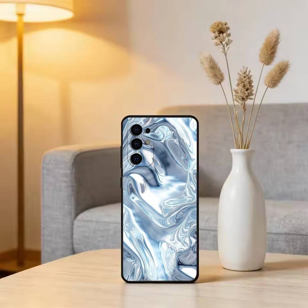 Металлический узор Чехол для телефона Для Samsung S25,S24,S21,S22,S23,S30,Ultra,S20,Plus,Fe,Мягкий силикон Черный чехол