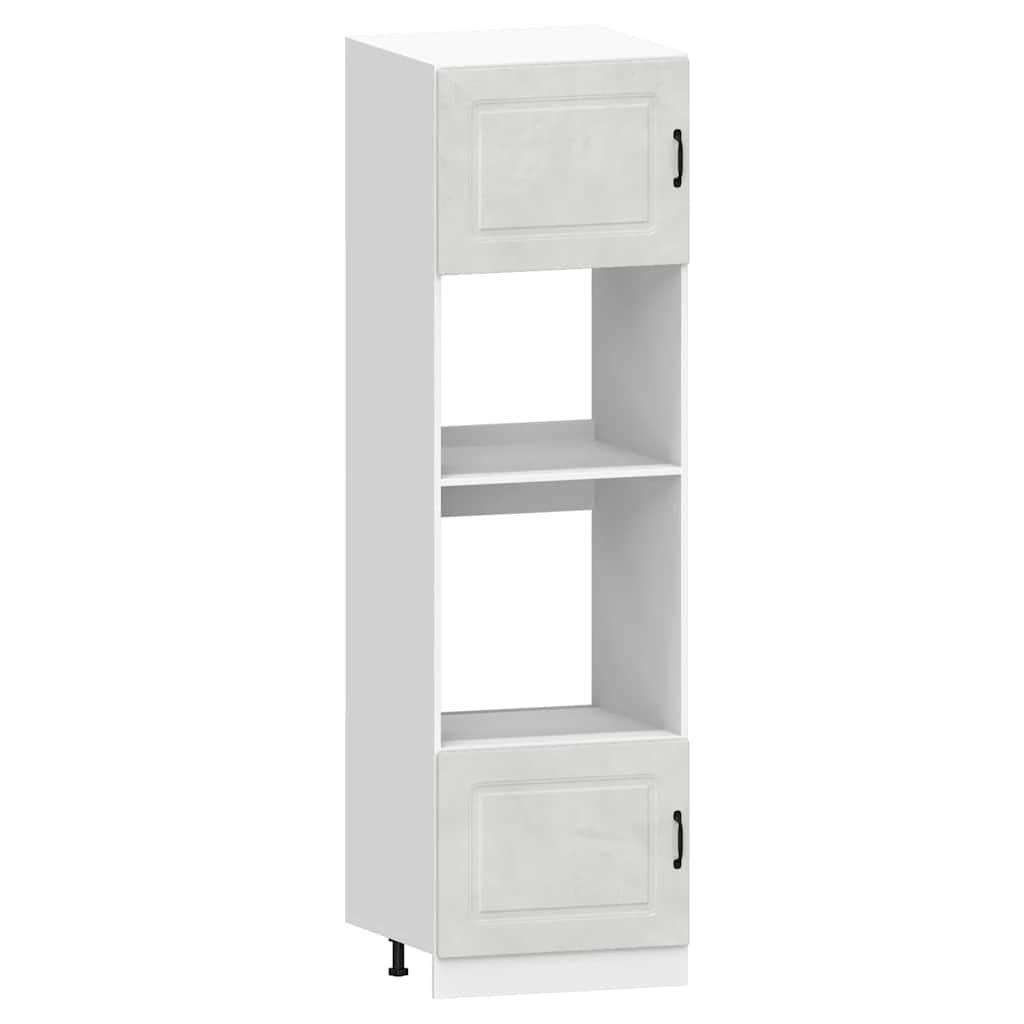 7 Piece Kitchen Cabinet Set Kalmar Concrete Grey Particleboard