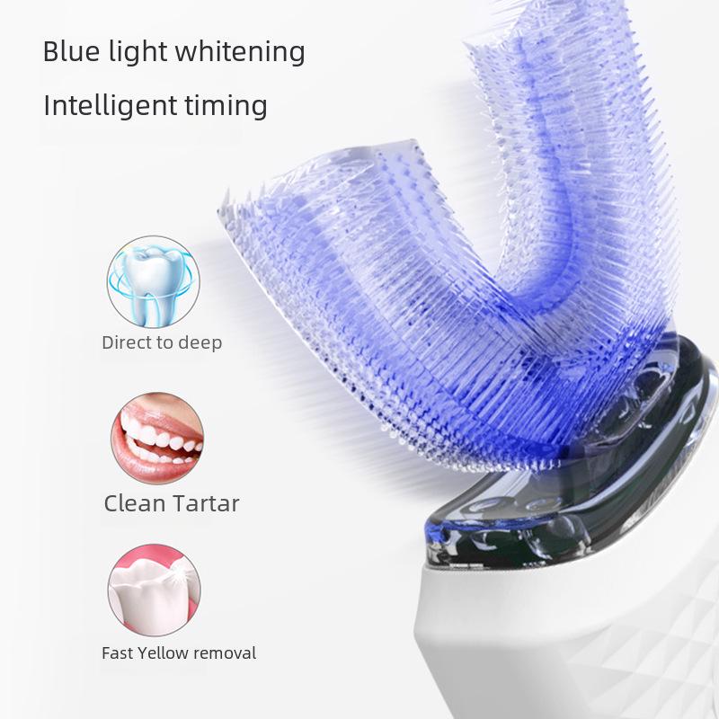 Rechargeable U-Shape Sonic Toothbrush: Soft, Full-Body Washable, Automatic Timer for Adults