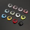 10 шт. цветные серьги-кольца из смолы, милые крошечные серьги для женщин и девочек, простые универсальные украшения с пряжкой, аксессуары, подарки