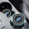 1/2pcs Car Anti-Slip Water Cup Pad Bottle Holder Mat Coaster For Ford Fiesta Ranger Fusion Escape Kuga Focus 3 Mustang Accessory